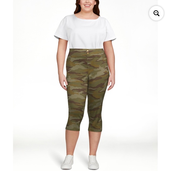 Terra and Sky Women’s Plus Size High Waist Camo Jeggings Size 3X (24W-26W) NWT - Picture 2 of 12